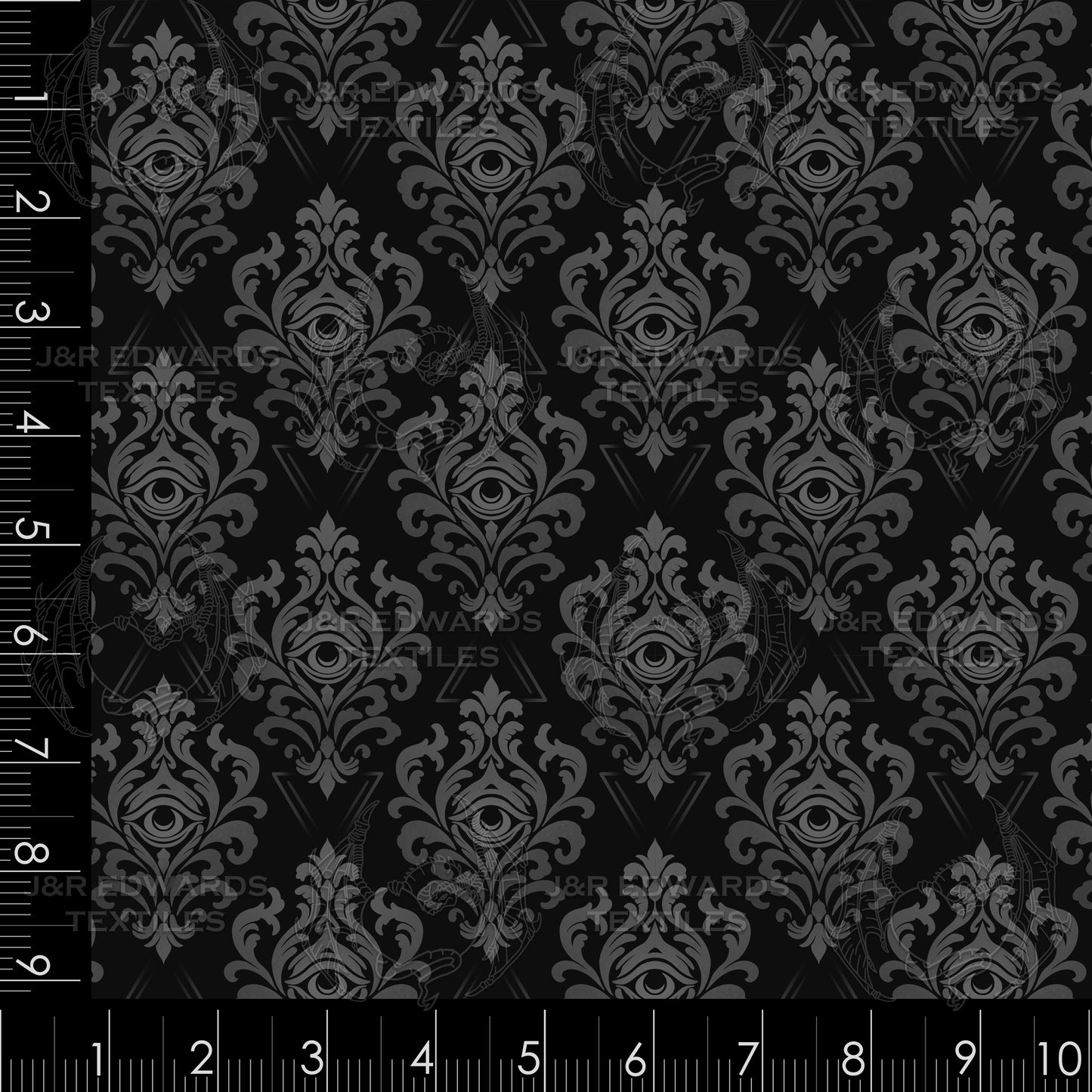 All Seeing Damask Black