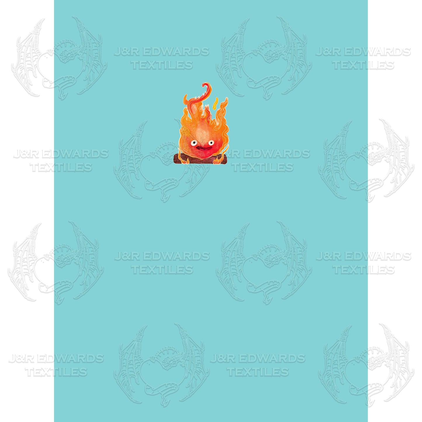 Half Yard Panel Fire Fueled Fortress Cal
