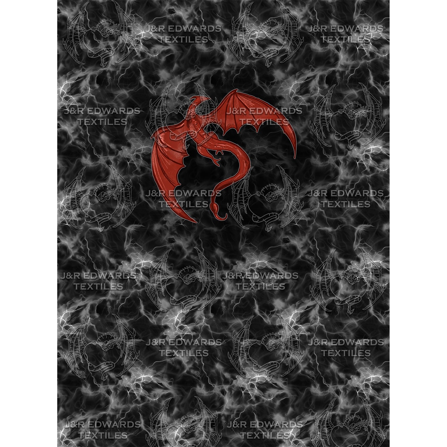 Half Yard Panel Shadow Red