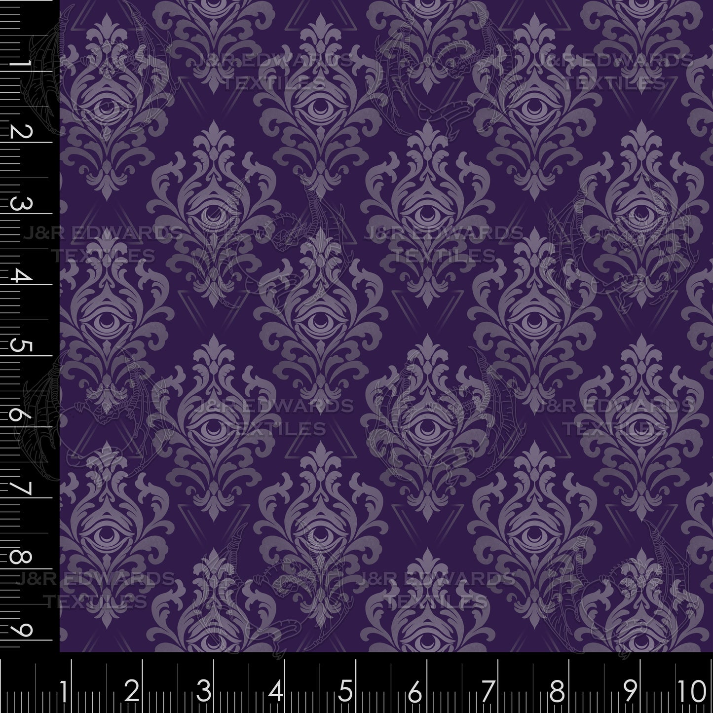 All Seeing Damask Purple