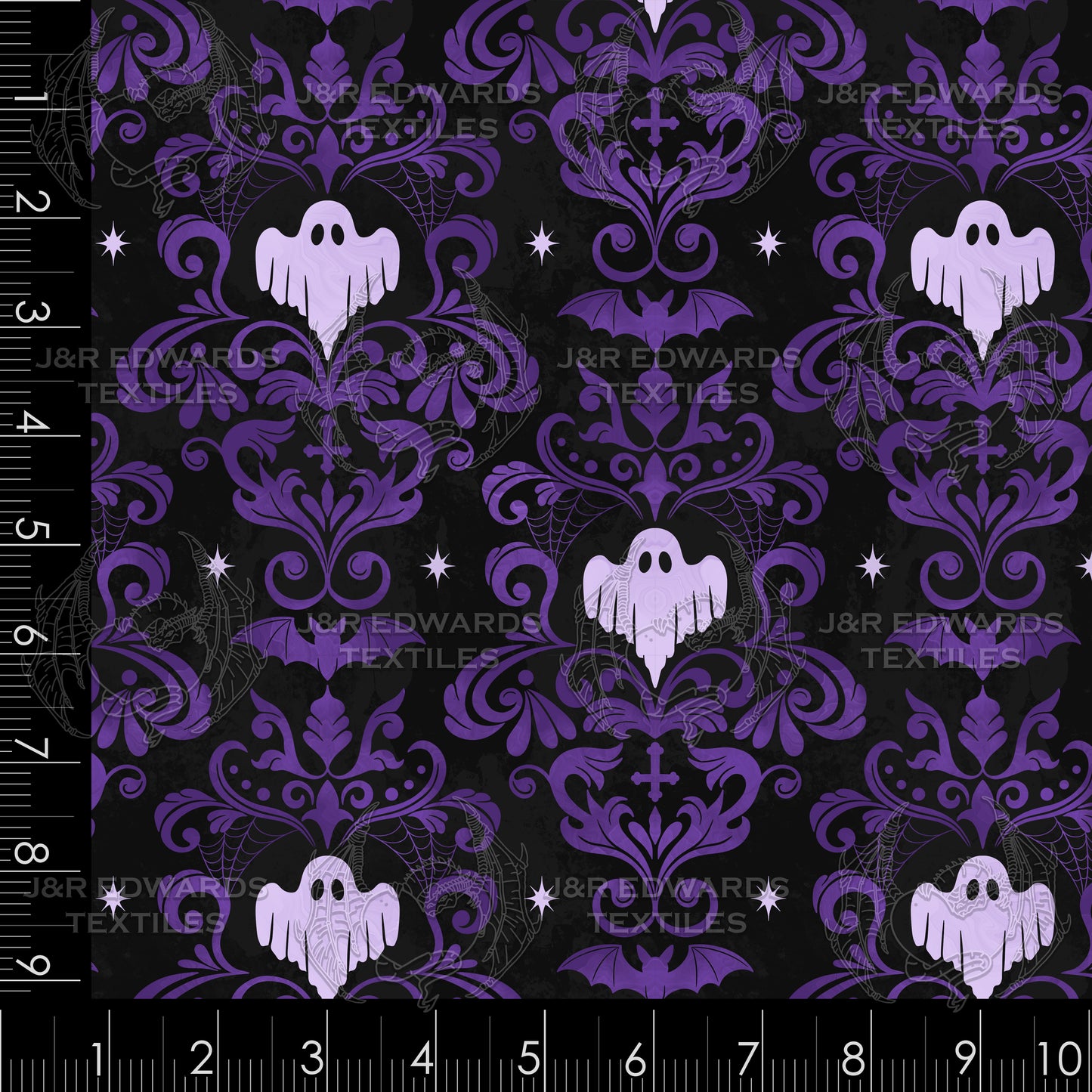 Grape Ghouls Damask