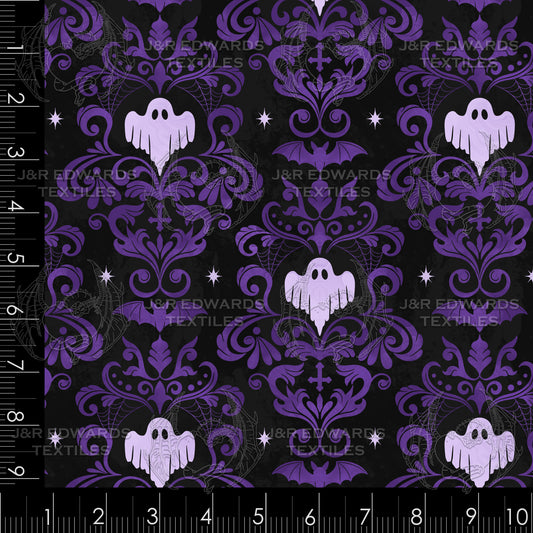 Grape Ghouls Damask