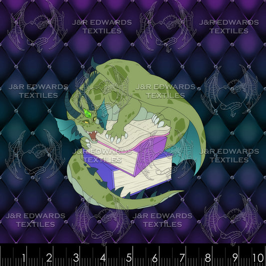 Panel Book Dragon Green