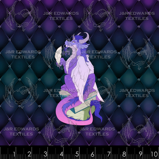 Panel Book Dragon Purple