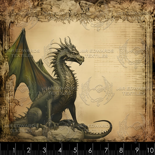 Panel Dragon Journal Green