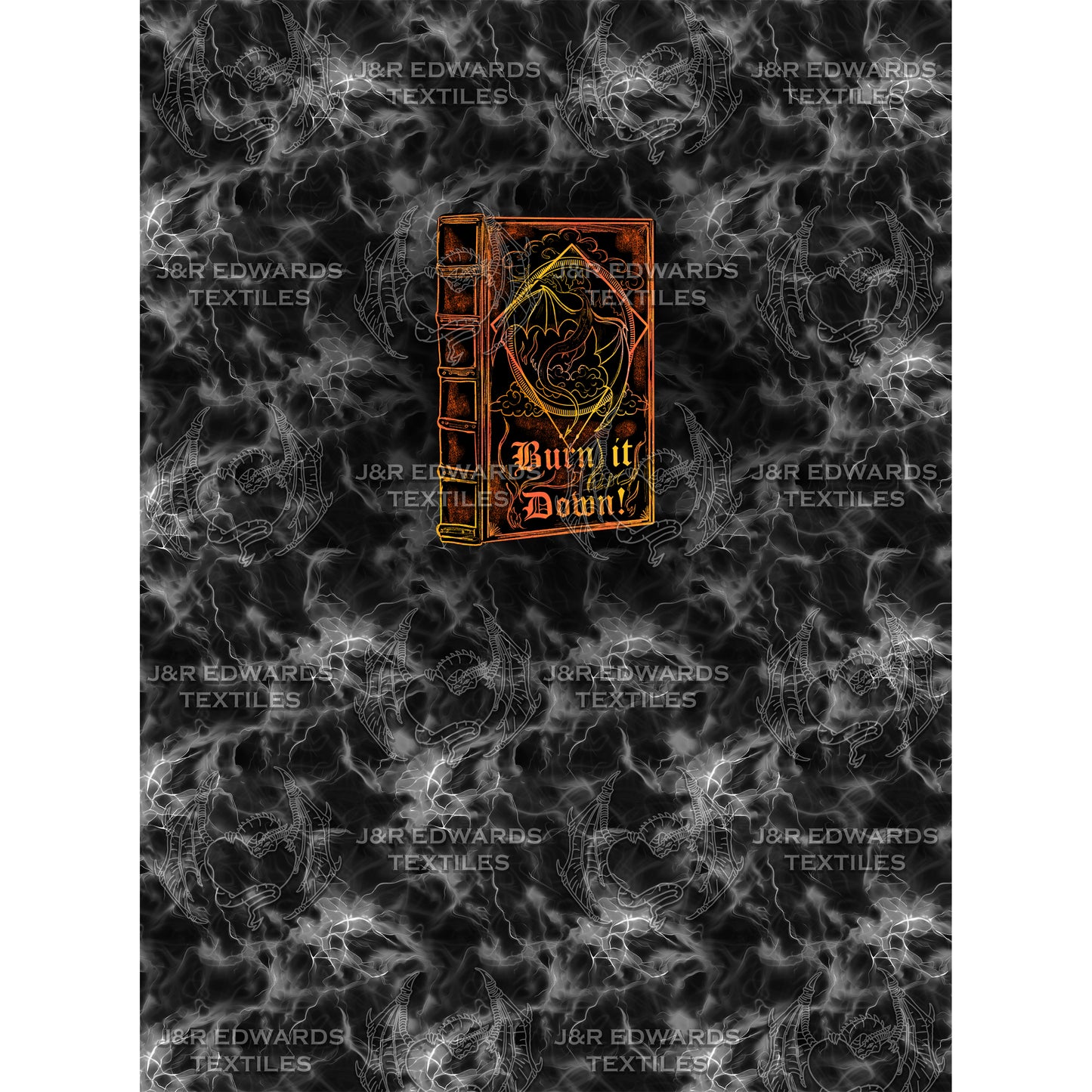 Half Yard Panel Shadow Burn Lore